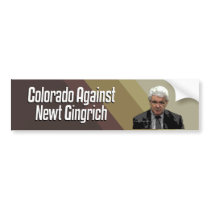 Colorado Against Newt Gingrich bumper sticker bumper stickers