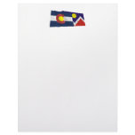 Colorado and Denver Flags Letterhead Template