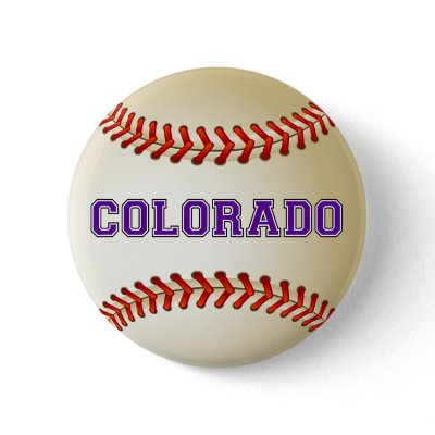 COLORADO BASEBALL PINBACK BUTTON by dgpaulart