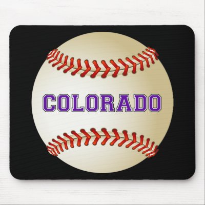 COLORADO BASEBALL MOUSE PADS by dgpaulart