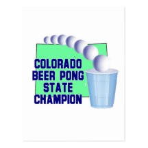Colorado Beer Pong Champion Postcards