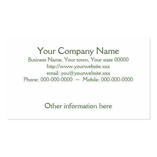 Colorado beetle business card (back side)