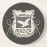 Colorado Birder Shield Beverage Coasters