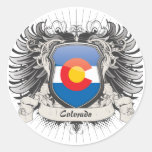 Colorado Crest Round Stickers