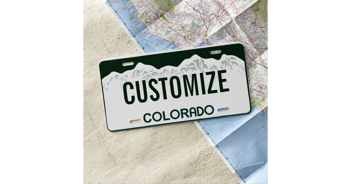 Colorado Custom License Plate Zazzle
