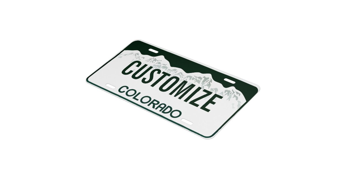Colorado Custom License Plate Zazzle