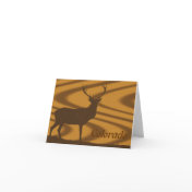 Colorado Deer In Walnut Wood Note Card
