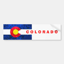 COLORADO FLAG BUMPER STICKERS