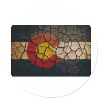 Colorado Flag Cracked Mud Sticker