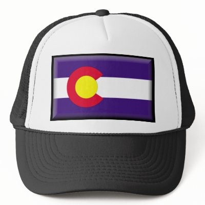Colorado Flag Trucker Hats by jacinto888