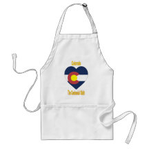 Colorado Flag Heart Aprons