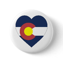 Colorado Flag Heart buttons