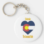 Colorado Flag Heart Key Chains