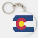 Colorado Flag Map Keychain