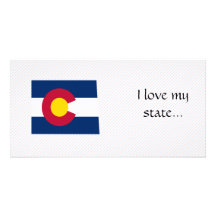 Colorado Flag Map Photo Card