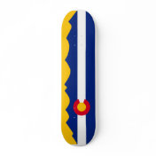 Colorado Flag Mountain Range Skate Deck