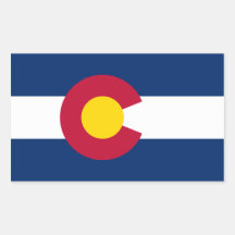Colorado Flag Rectangle Stickers