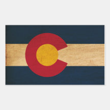 Colorado Flag Rectangular Stickers