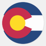 Colorado Flag Round Sticker