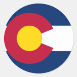 Colorado Flag Round Stickers