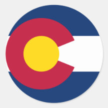 Colorado Flag Round Stickers
