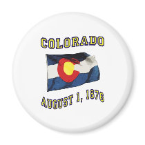 COLORADO FLAG STATEHOOD magnets