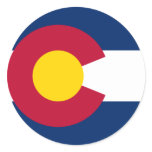 Colorado Flag Round Sticker