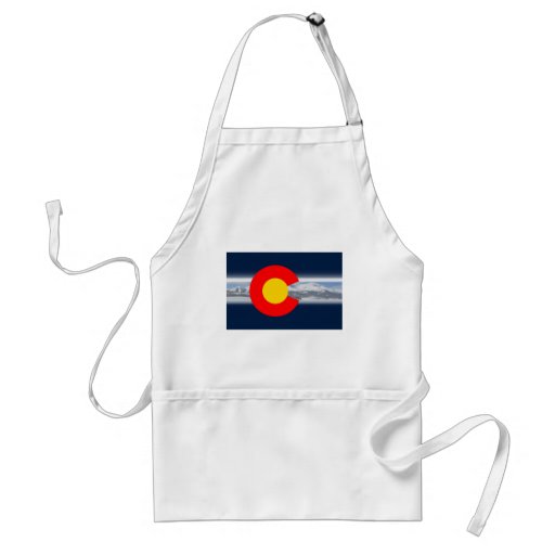Colorado Flag with Mountains Aprons