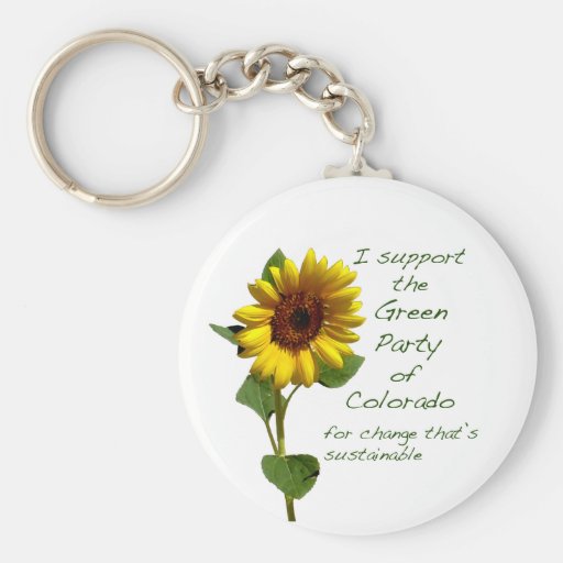 Colorado Green Party keychain