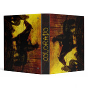 COLORADO Grunge Cowboys on Horseback Avery Binder