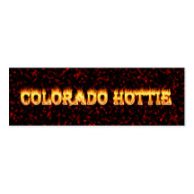 Colorado Hottie Fire and Flames Business Card Templates