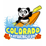 This incredibly adorable panda is kayaking in Colorado whitewater rivers! How cute is that? This makes a perfect gift for active outdoor people or kayaking fanatics in Colorado. Great for everyone who loves cute pandas and kayaking.