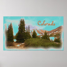 Colorado mountain poster
