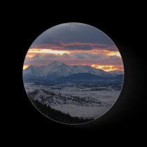 Colorado Mountain Sunset Button