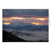 Colorado Mountain Sunset Card