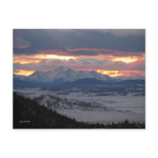 Colorado Mountain Sunset Postcard