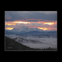 Colorado Mountain Sunset Postcard