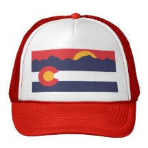 Colorado Mountains and Flag Hat