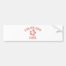 Colorado Pink Girl Bumper Stickers