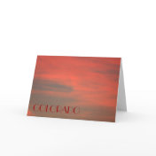 COLORADO Red Sky Note Card