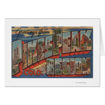Colorado Springs, Colorado - Pikes Peak Card