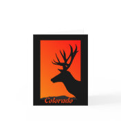 Colorado Stag Silhouette Note Card