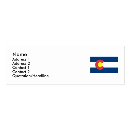 Colorado State Flag Business Cards