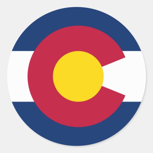 Colorado State Flag Round Sticker