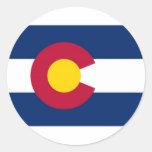 Colorado State Flag Round Sticker