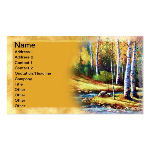 Colorado Stream Art Business Card Templates