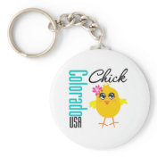 Colorado USA Chick Key Chain