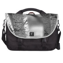 Colorado White Birch Trees in Black and White Bag For Laptop
