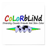 Colorblind Diversity Counts Friends Not Skin Color Posters
