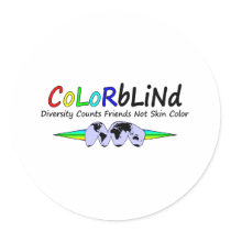 Colorblind Diversity Counts Friends Not Skin Color stickers by sayingsentral Colorblind Diversity Counts Friends Not Skin Color stickers
